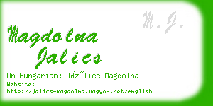 magdolna jalics business card